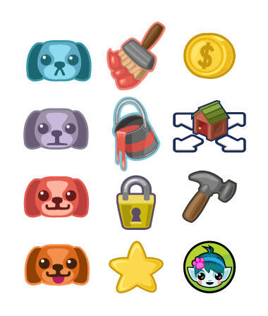 Icons for Puppyworld/OMGpop