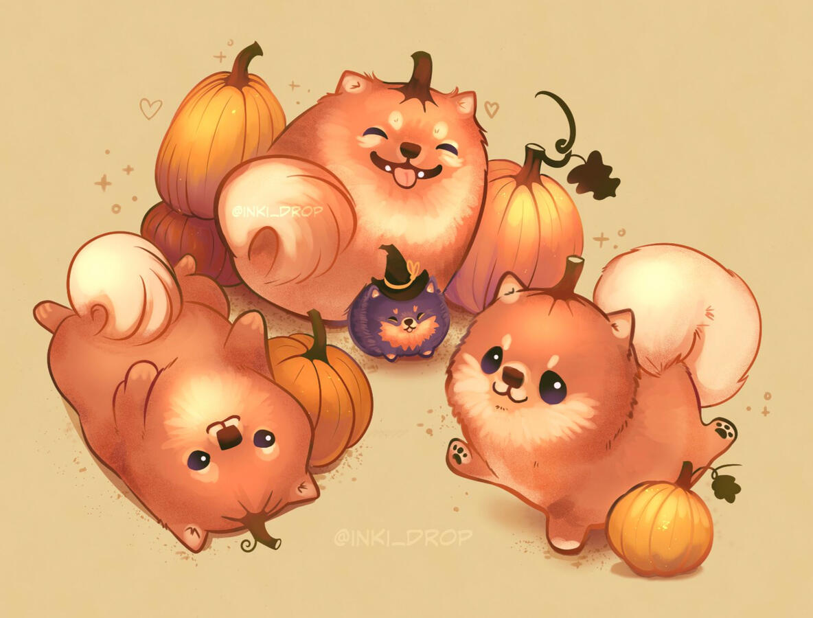 "Pompkin Patch," original art