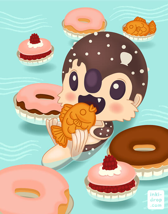 "Eclair the Pastry Otter," original work. 2015