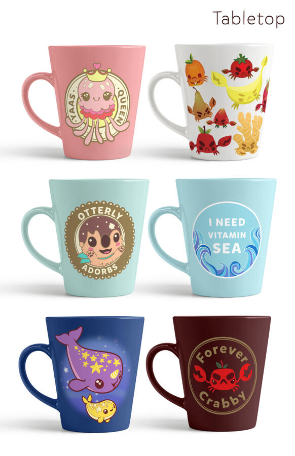 Tabletop product mock-ups