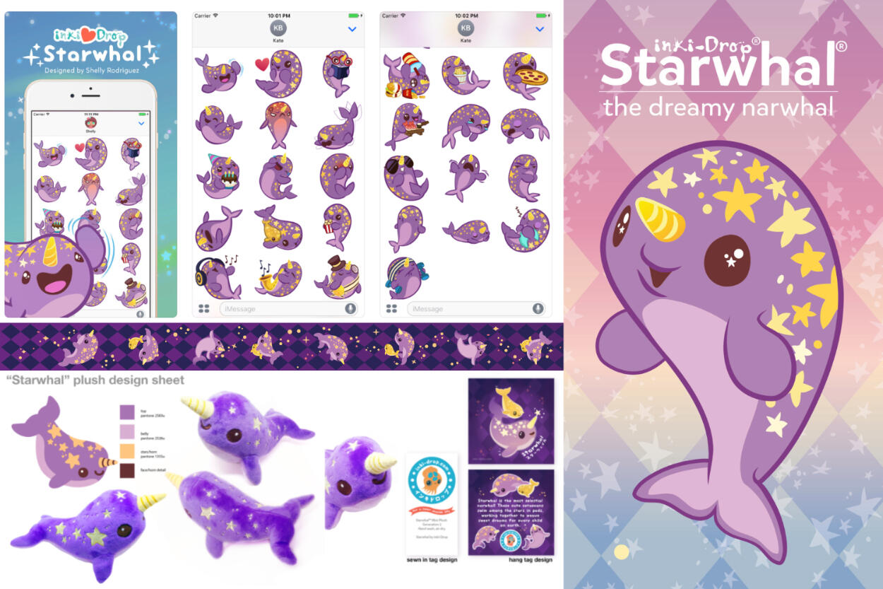 Starwhal™ character sheet, original work.